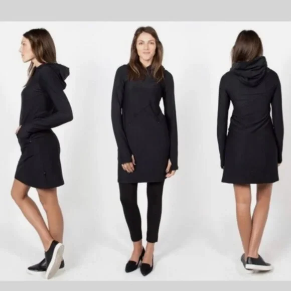 Betabrand Red Eye Hoodie Travel Dress Large EUC - Picture 4 of 7